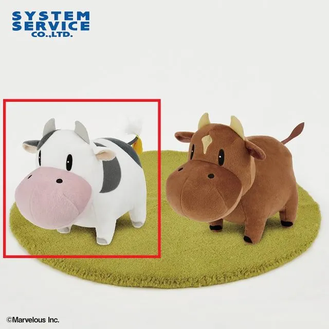 牧場物語 プライズ ぬいぐるみ XL ウシさん BIG ウマ ライト マスコット Aウシさん】牧場物語 ウシさんぬいぐるみXL オンラインクレーンゲーム