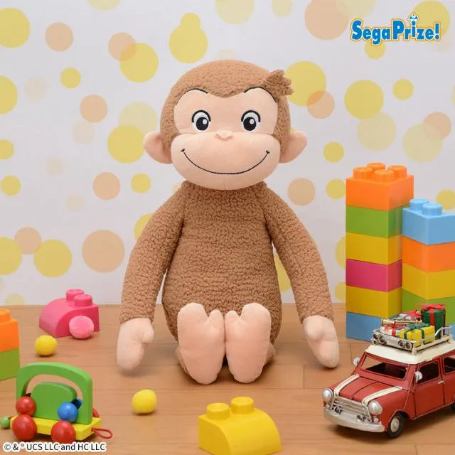 おさるのジョージ Lぬいぐるみ もこもこVer. オンラインクレーンゲーム