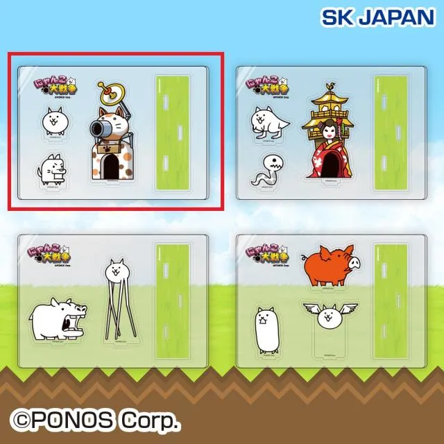 Aネコ&わんこ】にゃんこ大戦争アクリルスタンドセット1～日本編京都府