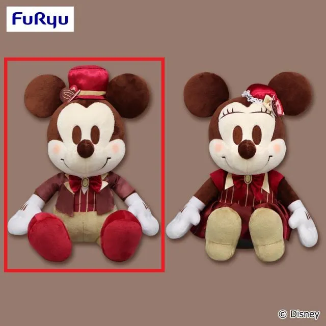 Aミッキー】ミッキー&ミニー 【FDT】チョコレートカラーBIGぬいぐるみ