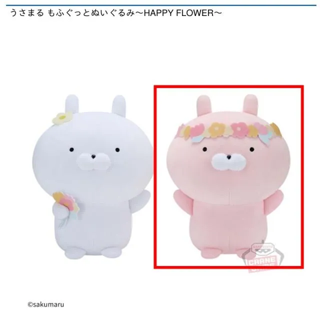 Bうさこ】うさまる もふぐっとぬいぐるみ～HAPPY FLOWER～ オンライン