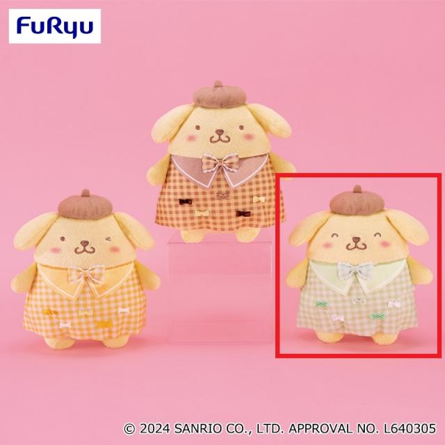 Cグリーン】ポムポムプリン リボンいっぱい!ギンガムチェック
