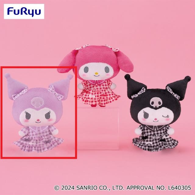 Aクロミ(パープル)】マイメロディ・クロミ リボンいっぱい!ギンガム