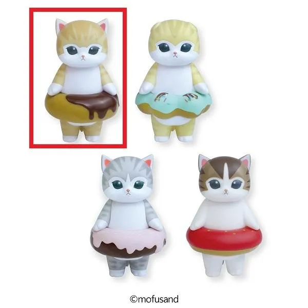 Aオールドファッション】mofusand ドーナツにゃんソフビフィギュア