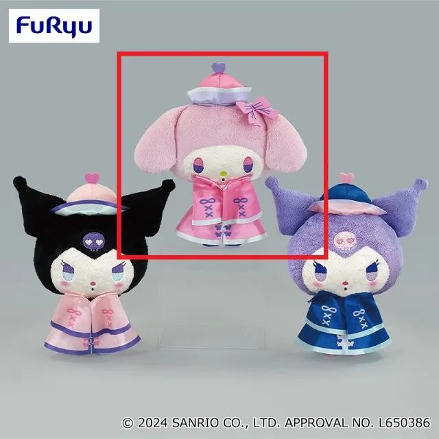 Bマイメロディ】マイメロディ・クロミ ロリータキョンシーぬいぐるみ