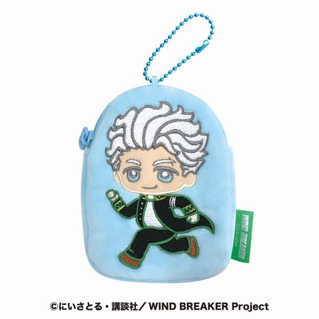 D梅宮一(水色)】WIND BREAKER アップリケミニポーチBC オンライン