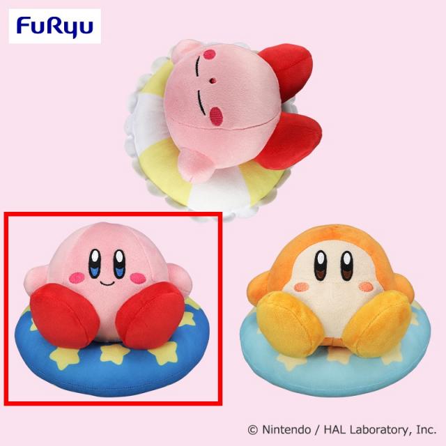 Bにっこり(目開け)】星のカービィ ぷかぷかうきわぬいぐるみ