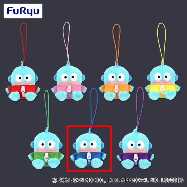 Fブルー】ハンギョドン カラフルつなぎマスコット オンラインクレーン