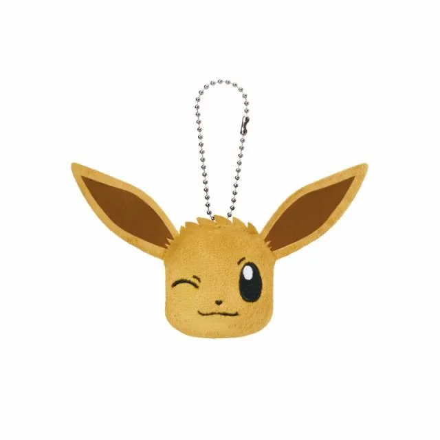 Aイーブイ】ポケットモンスター ボールチェーン付きフェイスぬいぐるみ