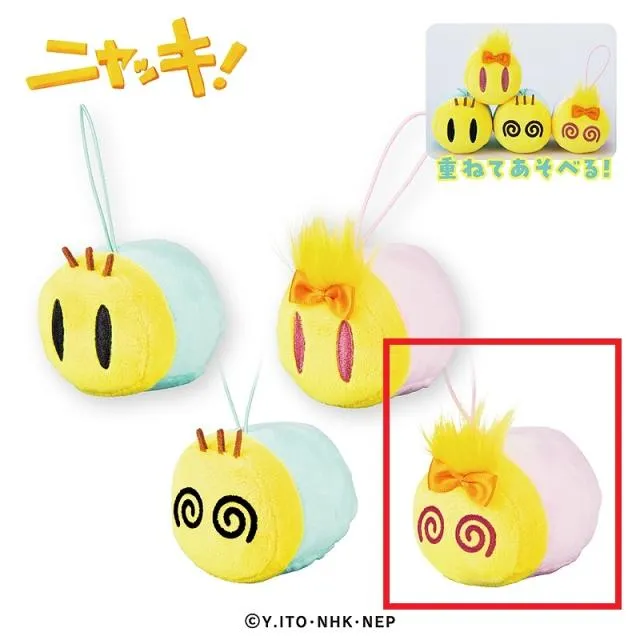 Dピンクちゃん(ぐるぐる)】ニャッキ! 重なるぬいぐるみマスコット10