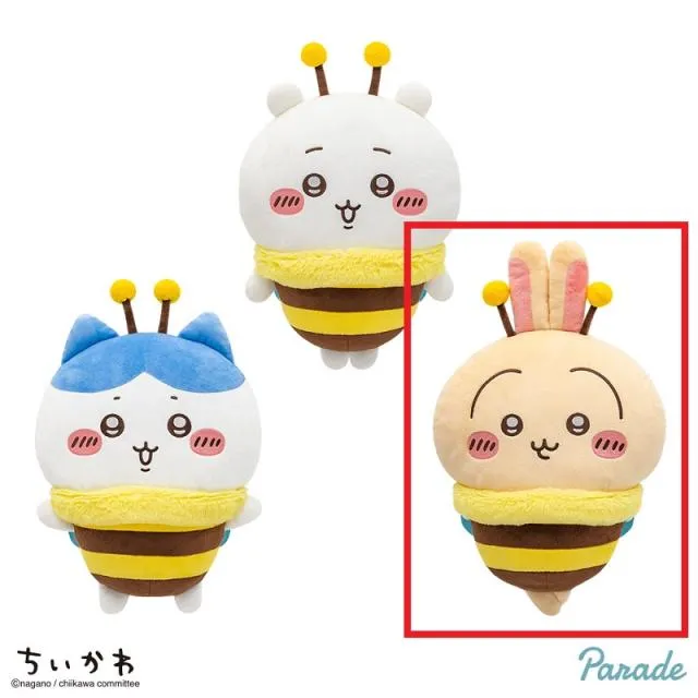Cうさぎ】ちいかわ ハチさんBIGぬいぐるみ オンラインクレーンゲーム