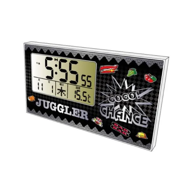 Aブラック】ジャグラー 横型電波クロック2 オンラインクレーンゲーム