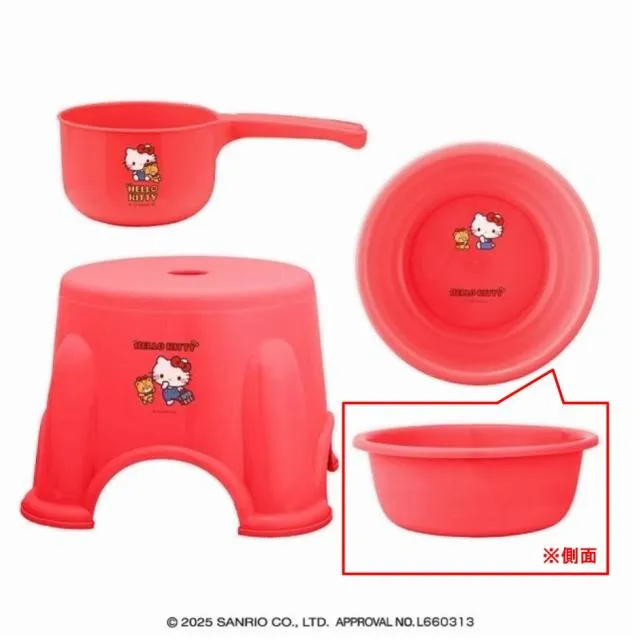 ハローキティ 癒しのお風呂セット 木製桶 ぬいぐるみ ハローキティ お風呂セット オンラインクレーンゲーム DMMオンクレ