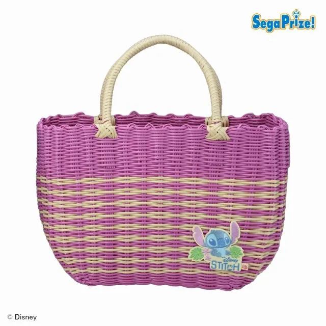 Bピンク】リロ&スティッチ [PtZ]編みカゴバッグ オンラインクレーン