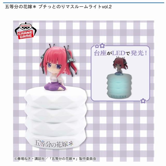 中野二乃】五等分の花嫁* プチっとのりマスルームライトvol.2