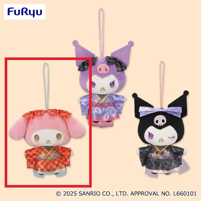 新品未使用　タグ付き　マイメロディ　ウサメロデザインシリーズ　マスコット マイメロディ・クロミ メロウサロミウサデザインシリーズ｜サンリオ