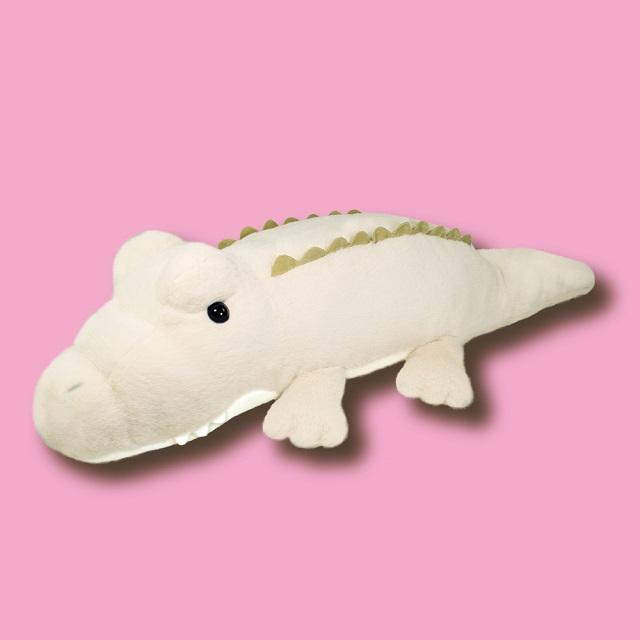 Aホワイト】でっかい!ワニふわふわぬいぐるみ100cm 4 オンライン