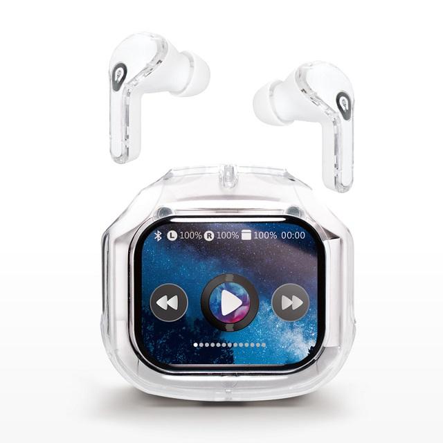 Aホワイト】液晶タッチパネル付き-TWSイヤホンAwesome2 オンライン