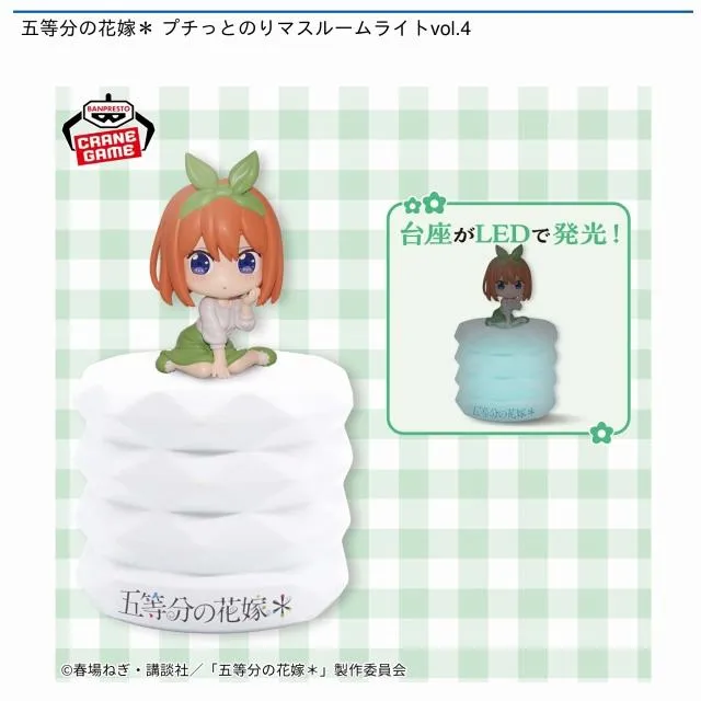中野四葉】五等分の花嫁* プチっとのりマスルームライトvol.4