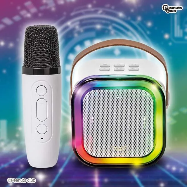 Aホワイト】ワイヤレスカラオケスピーカー CUBE オンラインクレーン