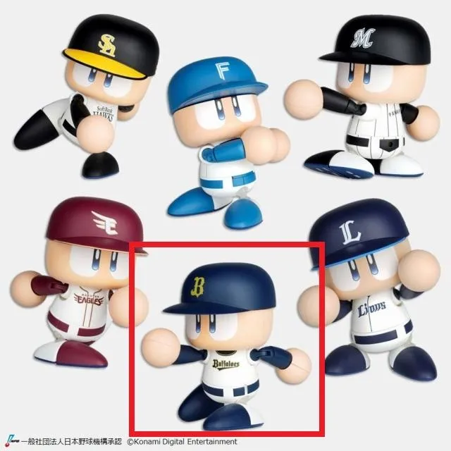 パワフルプロ野球 パワプロくん フィギュア パシフィック・リーグ 全６種セット Eオリックス・バファローズ】パワフルプロ野球 パワプロくん プライズ