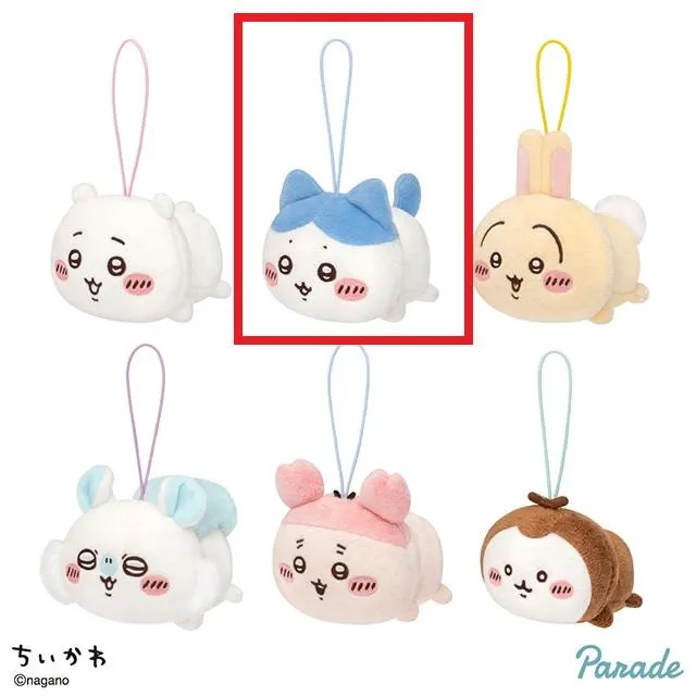 Bハチワレ】ちいかわ ねそべりマスコット オンラインクレーンゲーム