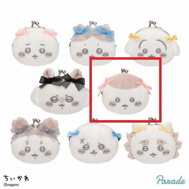 Eくりまんじゅう】ちいかわ ミニがまぐちリボン オンラインクレーン