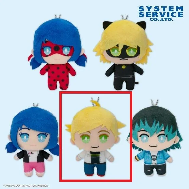 ミラキュラス シャノワール ぬいぐるみ フィギュア グッズセット Eプラッグ】ミラキュラス レディバグ&シャノワール デフォルメ