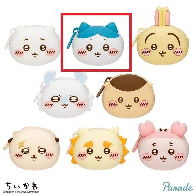 Bハチワレ】ちいかわ おかおミニシリコンポーチ オンラインクレーン
