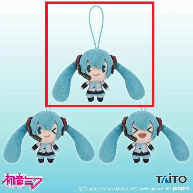 A通常顔(両目開き)】初音ミク デフォルメぬいぐるみマスコット