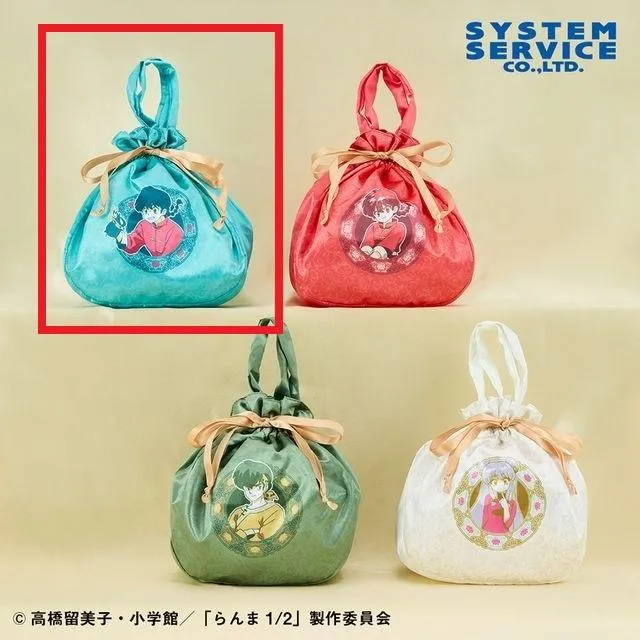 A早乙女乱馬】らんま1/2 サテン巾着バッグ オンラインクレーンゲーム
