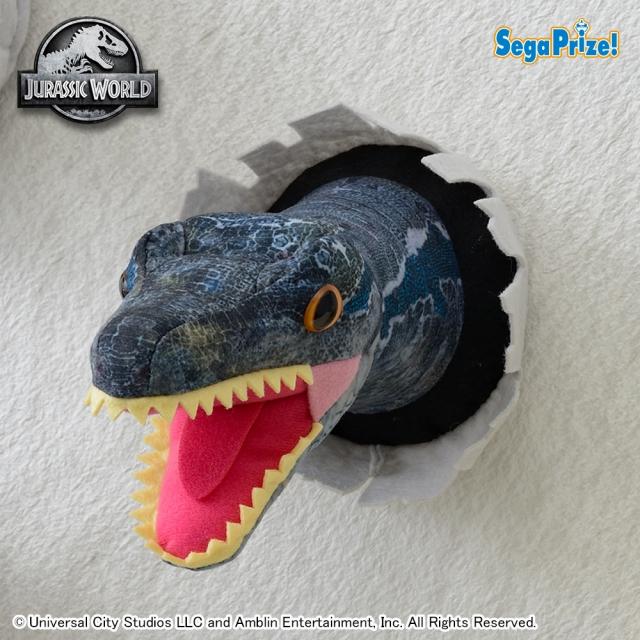 B:ブルー】ジュラシック・ワールド ぬいぐるみ あたま飛び出しVer.(EX