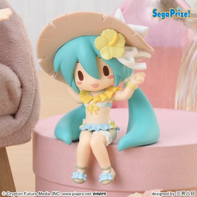 B水着】初音ミクシリーズ ふわぷち ちょこのせ ミニフィギュア“初音