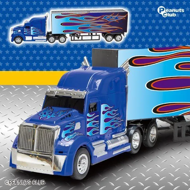 Bライトブルー×ブルー】RC BIGフレイムトレーラー オンラインクレーン