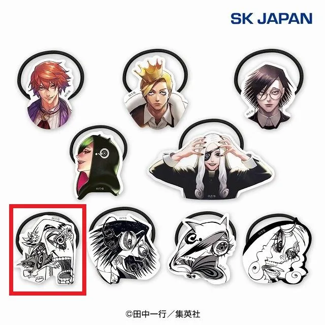 F:獅子神敬一B(モノクロ)】ジャンケットバンク アクリルヘアゴム