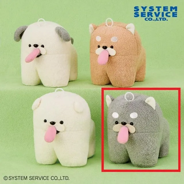 D立ち耳(グレー)】FANS ぺろぺろぶんぶんわんこ オンラインクレーン