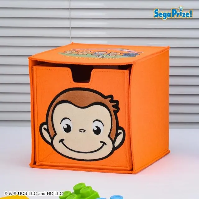 Aオレンジ】おさるのジョージ [PtZ]フェイス収納ボックス オンライン