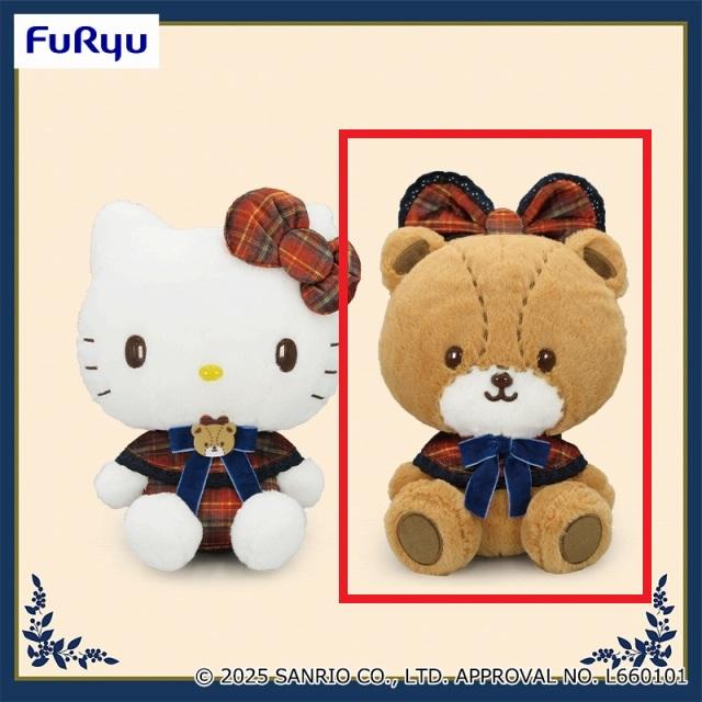 ハローキティBIGサイズぬいぐるみ3体　 限定がま口ポーチ/タイニーチャム計5体 ハローキティBIGサイズぬいぐるみ3体 限定がま口ポーチ/タイニー