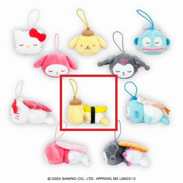 新品 サンリオ ポムポムプリン ポムポムおすしマスコット すし職人