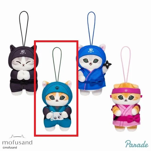 Cグリーン(巻き物)】mofusand 忍者にゃん マスコット オンライン Cグリーン(巻き物)】mofusand 忍者にゃん マスコット オンライン