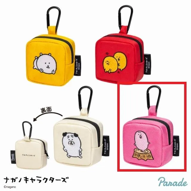 Nakajin キャラクターグッズ Cギョニソ】ナガノ キャラクターズ カラビナつき 刺繍スクエア