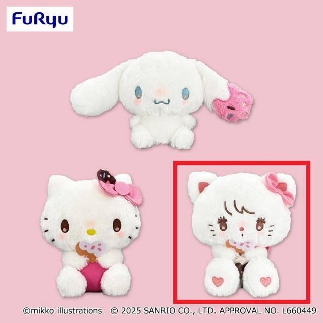 Cムース 】mikko×Sanrio characters ドーナツデザインBIGぬいぐるみ①