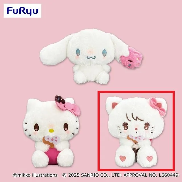 Cムース 】mikko×Sanrio characters ドーナツデザインBIGぬいぐるみ①