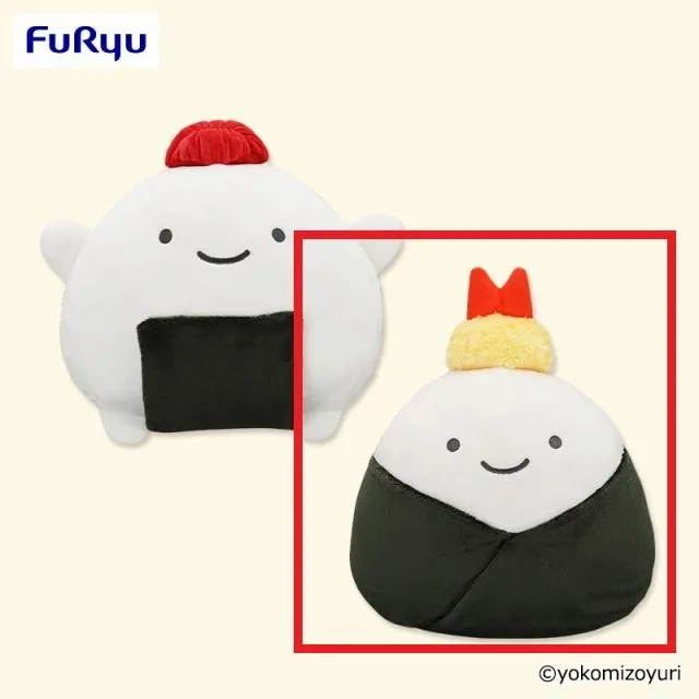 B天むす】なんでもいきもの 具材のお帽子BIGぬいぐるみ(のりおにぎり