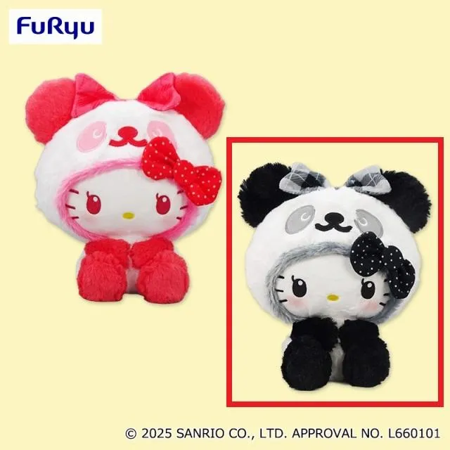レア！　ハローキティ　着ぐるみパンダぬいぐるみ ハローキティ - 【激レア】 ハローキティ パンダ ぬいぐるみ まとめ