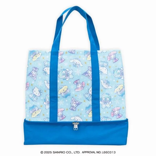 サンリオキャラクターズ スノーレインボー保冷ポケット付き2段トート