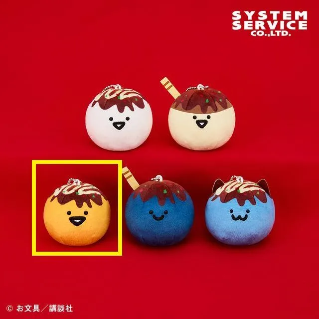 Cゼリーさん】お文具といっしょ たこ焼きマスコットキーチェーン