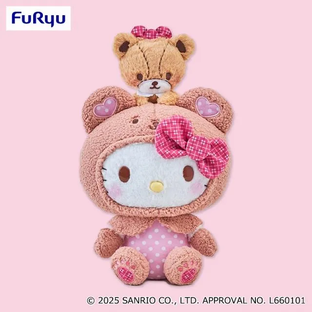 ハローキティ いちご新聞645号コラボレーションペアぬいぐるみ