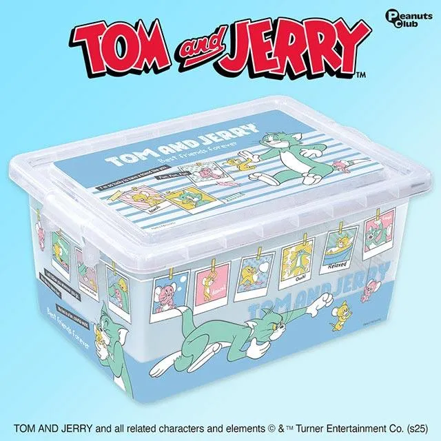 Aブルー】トムとジェリー クリアコンテナBOX Ver.2 オンラインクレーン
