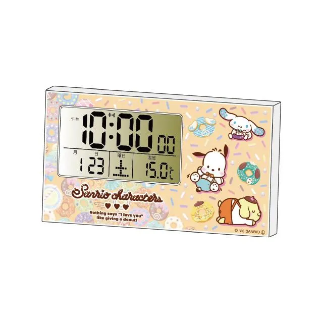 Bオレンジ】サンリオキャラクターズ 横型電波クロック オンライン